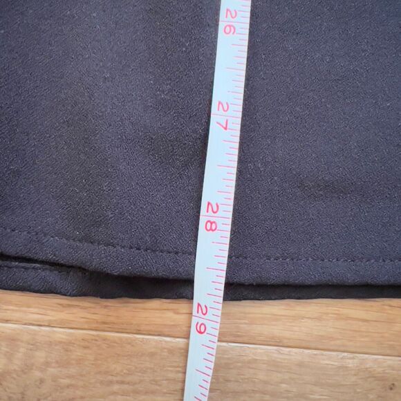 Susan Graver Shirt Size 16 Black Stretch Woven Button Front Long Sleeve Pockets - Picture 5 of 12